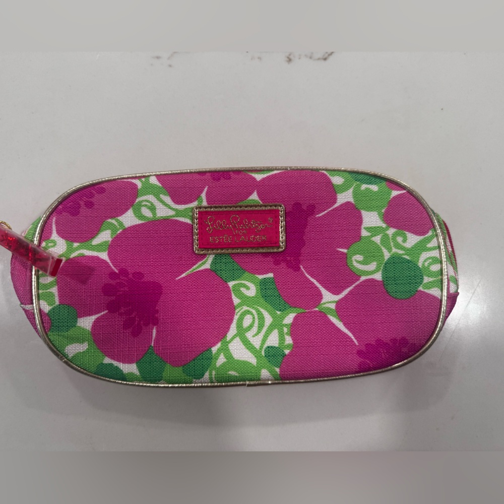 brand new estee lauder x lily pulitzer makeup bag / accessories pouch